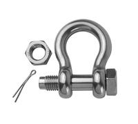 Manille d'ancrage à goupille vis en acier inoxydable 304 | Argent M6-M18 : Remorquage, Levage, Gréement, Ancrage, Marine(M6)