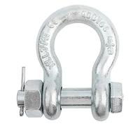 Manille d'Ancrage G2130 2T 3.25T 4.75T 6.5T Manille d'Ancrage en Acier Allié Résistant Type d'Arc en Acier avec Pièces De Machine De Levage De Navire à Écrou(3.25T（1pcs）)