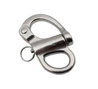 Manille d'ancre fixe en acier inoxydable 316, 50, gréement, bail à œil fixe en argent avec anneau à œil for voilier(35mm)