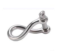 Manille de chape torsadée en acier inoxydable 316 pour performance dans le bateau, la pêche et les travaux maritimes (6 mm)