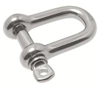 Manille droite forgée - inox - Diamètre: 10 mm - Hauteur: 59 mm - Charge Travail: 500 kg - Charge Rupture: 2000 kg