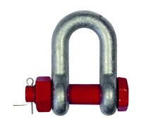 Manille droite h.r. galva cmu 2 t axe boulonné +goupille LEVAC - 5221E
