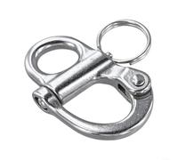 Manille en acier inoxydable 316 avec fonction de libération rapide pour kayak, yacht, plongée et bateau avec mécanisme de gâche à ressort (52 mm)