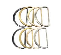 Manille en D robuste, 50 pièces/lot 15mm/20mm/25mm/30mm/40mm argent noir Bronze or Type D anneau connexion alliage métal chaussures sacs boucles dans les vêtements(Gold,48mm)