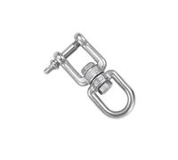 Manille Inox Crochet à œil pivotant en acier inoxydable 304, connecteur d'anneau for chaise suspendue, balançoire, sac de sable, hamac Yoga suspendu pour maillons de chaîne(Color-02,M5)