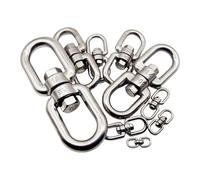 Manille Inox M4 M5 M6 M8 M10 Rotating Universal Ring 8 Shape Unloading Shackle Wire Rope Lock Chain Connecting Buckle 304 Stainless Steel(M10-1pcs)