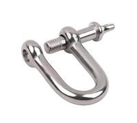 Manille Inox Manille droite de Type D en acier inoxydable 304/316, M4 M5 M6 M8 M10 M12 M14 M16 M18 M20 M22 M25 M28 M32, boucle métal for gréement bateau(M18-(1pcs),316 Stainless Steel)