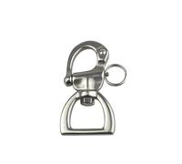Manille Inox Manille pivotante en acier inoxydable 316, manille à connexion rapide, mousqueton robuste 77x25mm for drisse de spinnaker voilier