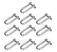 Manille Longue D Acier Inoxydable 304, Vis de Serrage Droite M12, Lot de 3 - Haute Résistance, Anti - Corrosion, Usage Industriel Polyvalent (10 piècesM6)