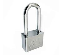 Manille longue trempée en acier inoxydable, Cadenas à clé en acier for conteneur extérieur de clôture d'entrepôt 30-70mm 4 clés(50mm)