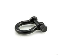 Manille lyre en acier avec un axe à visser simple à manier, manille en forme d'oméga, idéale avec les paracordes 550, confection de bracelets, grandeur: S, 25mm x 22mm, couleur: noir, de la marque Ganzoo - lot de 10 manilles