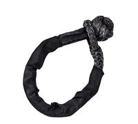 Manille souple Best Sport 12 mm x 60 cm (1 pièce) - 40 000 lb. Max. Corde de récupération de manille souple avec manchons for SUV ATV Routes, extérieur(14mmx60cm black)