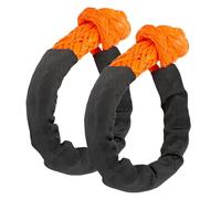 Manille souple, manille souple tout-terrain, corde synthétique souple (lot de 2) 1,7 cm x 50 cm (résistance à la rupture d'au moins 17 000 kg). Kit de dépannage tout-terrain avec manille souple