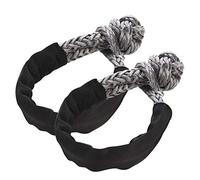 Manille Synthétique Souple- Attache en Corde UHMWPE avec Manchons de Protection pour la Navigation, VUS, VTT, Camion 4x4, Jeep, Remorquage, Lot de 2