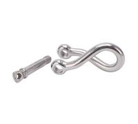 Manille torsadée en acier inoxydable, Manille torsadée d'ancre de mini bateau, Haute dureté 8mm, Manille torsadée de qualité marine (M8) pour ramer