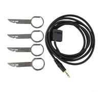 Manillefu Câble adaptateur d'entrée auxiliaire pour Ford Focus 6000CD avec 4 outils clés pour une installation rapide