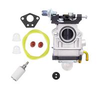 Manillefu Carburateur pour débroussailleuse 52cc 49cc 43cc tondeuse à gazon avec trou de montage de 31 mm, kit de réparation avec joint d'étanchéité conduites de carburant