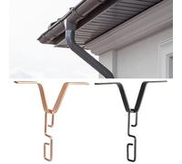 Manillefu Chaîne de pluie adaptateur de gouttière en forme de V Crochet en fer résistant à la rouille pour collecte de flux d'eau dans le jardin patio décoration extérieure