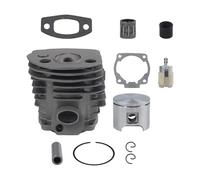 Manillefu Kit de piston de cylindre revêtu pour 51 55 Rancher, alésage de 46 mm avec anneaux et joints d'étanchéité pour conduite de carburant, remplace OEM 503609172 503169171