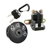 Manillefu Kit interrupteur d'allumage et solénoïde de démarreur 12 V de rechange pour tondeuses L100 L105 L108 pour AM138068 725-04439