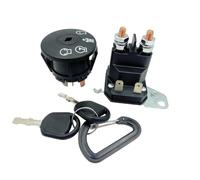 Manillefu Kit interrupteur d'allumage et solénoïde de démarreur pour tondeuse Husqvarna, kit de rechange en deux parties avec 725-06153A et 532193350, métal et construction pour une installation