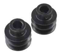 Manillefu Lot de 2 poulies de courroie trapézoïdale en fer à double rainure pour moteurs 168F 170F GX110 GX120 GX160 GX200, design à double rouleau de type A pour transmission de puissance, noir, 54 x