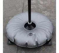 Manillefu Lot de 2 sacs de poids à eau flexibles en PVC résistant à la déchirure pour terrasse, jardin, plage, stabilité par temps venteux - Gris