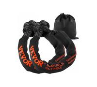 Manilles synthétique souple 12,7x558,8 mm, remorquage récupération 2pcs, rupture 20 t, noir