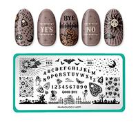 Maniology The Spirit Speaks (M071) Plaque de stamping pour ongles, lettres et chiffres Ouija, manucure d'Halloween effrayante