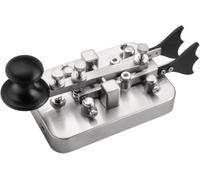 Manipulateur Morse, Manipulateur Télégraphique Manuel/Automatique Droit, avec Prise Jack 3,5 Mm, Outil Dentraînement pour Radioamateurs Ondes Courtes, Débutants.