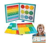 Manipulations de fraction - Compteurs magnétiques, pourcentage et fraction barres | Outils pédagogiques en classe, kit pratique d'activités mathématiques, livre de calcom
