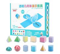 Manipulations mathématiques 3D - Forme d'aides pédagogiques, ensemble de géométrie des étudiants | Toys d'apprentissage de la petite enfance, aide à la maternelle, outils de classe d'école primaire
