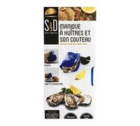 COOK CONCEPT Saveur & Dégustation KU6287 Couteau à Huitres avec Support Silicone, Inox/PP, Bleu, 10,8 x 1 x 15 cm