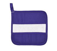 Manique de cuisine de couleur unie Siena carrée 20 x 20 cm avec étamine, manique de cuisine couleur unie à broder - Fabriqué en Italie (Bleu)