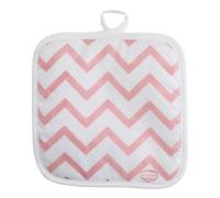 Dr Oetker 4634 Manique de cuisine, Manique cuisine rétro, Manique pour four, Manique de cuisine anti-chaleur, Manique pour plats chauds, Coton, Rose pâle, Blanc, Gris, Dimensions 20 cm x 20 cm