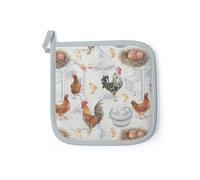 Manique de cuisine poules et coqs