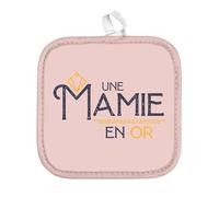 Manique de Cuisine - Une Mamie en Or Grand-Mère Amour Famille - (17 x 17 cm)
