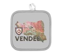 Manique de Cuisine - Vendée 85 Departement La Roche sur Yon Carte Ancienne - (17 x 17 cm)
