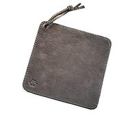 Manique en cuir de buffle - En cuir véritable - Fait main et résistant à la chaleur - Avec passant pour la cuisine et la pâtisserie - Vert olive