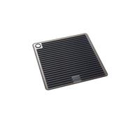 Mastrad Manique carrée — Silicone, rainures antidérapantes, très résistante — Noir 18×18 cm