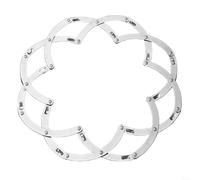 Manique extensible en acier inoxydable de 17 à 21,5 cm, anti-brûlure, dessous de plat de cuisine, taille réglable, résistant à la chaleur, pour protection de comptoir, design pliable et peu encombrant