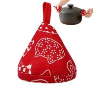 Manique Résistant À La Chaleur Pour Poignée De Couvercle De Casserole | Moufles de Four Triangulaires - Gants antidérapants avec motif chat mignon pour appartement maison camping grill barbecue fumoir