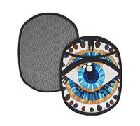 Manique résistante à la chaleur pour cuisine contre le mauvais œil avec boucles de suspension lavables en tissu éponge pour barbecue