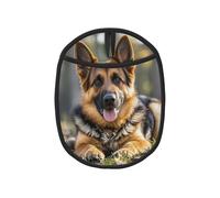 Manique résistante à la chaleur pour cuisine - Mignon berger allemand - Avec boucles de suspension - Lavables - En tissu éponge - Pour barbecue