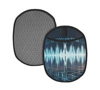 Manique résistante à la chaleur pour la cuisine avec boucles de suspension lavables en tissu éponge pour barbecue