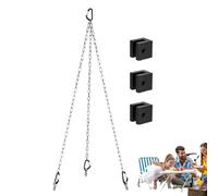 Manique triangulaire en alliage d'aluminium - 159 g-277 g, hauteur réglable | Grille trépied de camping amovible avec chaîne en acier inoxydable | Support portable pour barbecue pour cuisine en plein
