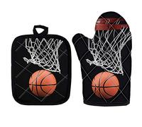 Maniques de cuisine en forme de ballon de basket - Poignée résistante à la chaleur - Manique pratique avec boucle de suspension