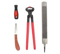 Maniscalco Kit d'outils de sabot - 3 pièces Raspa pour chevaux | Ronchesses Cesoie professionnelles en métal pour sabot | Palme pour ongles professionnels anti-glisse pour