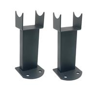 Manissa Paire de pieds de radiateur ovales autoportants sur pied double et simple tube ovale (anthracite)