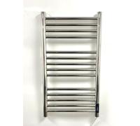 Manissa Seche Serviette Electrique, Greened House Porte-Serviettes Chauffant Acier INOX, Finition Miroir, série Siena, Montage Mural H720 x L400 mm